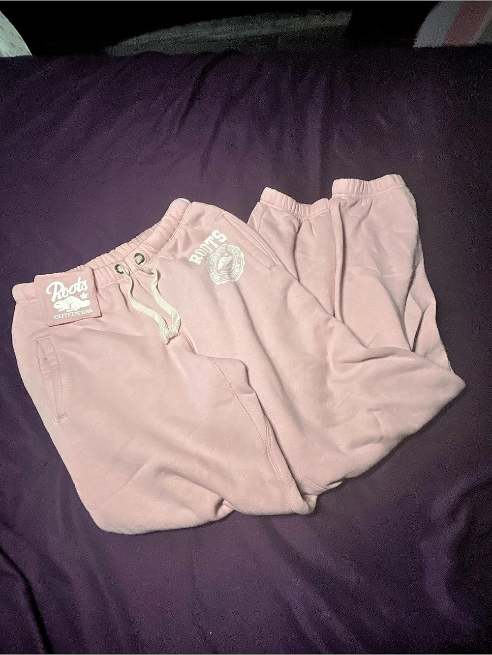 Roots Outfitters Pink Jogger Sweatpants Size Small